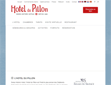 Tablet Screenshot of hoteldupillon.ch